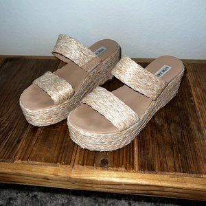 Steve Madden Platform Wicker Wedges